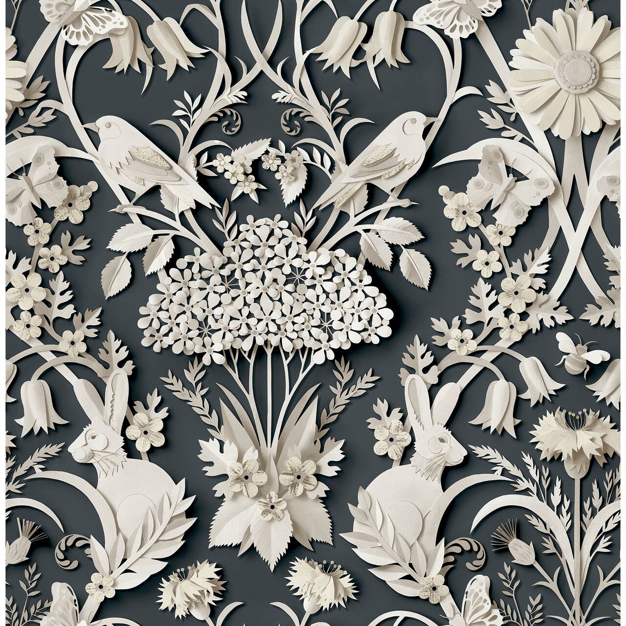 NuWallpaper Charcoal Eloise Peel & Stick Wallpaper